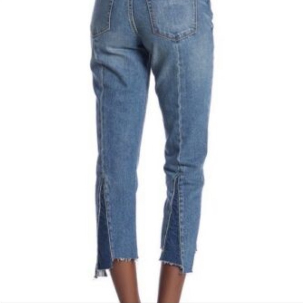 Blank NYC Stagger Raw Hem Straight Leg Cropped Jeans Size 28 - Picture 12 of 13